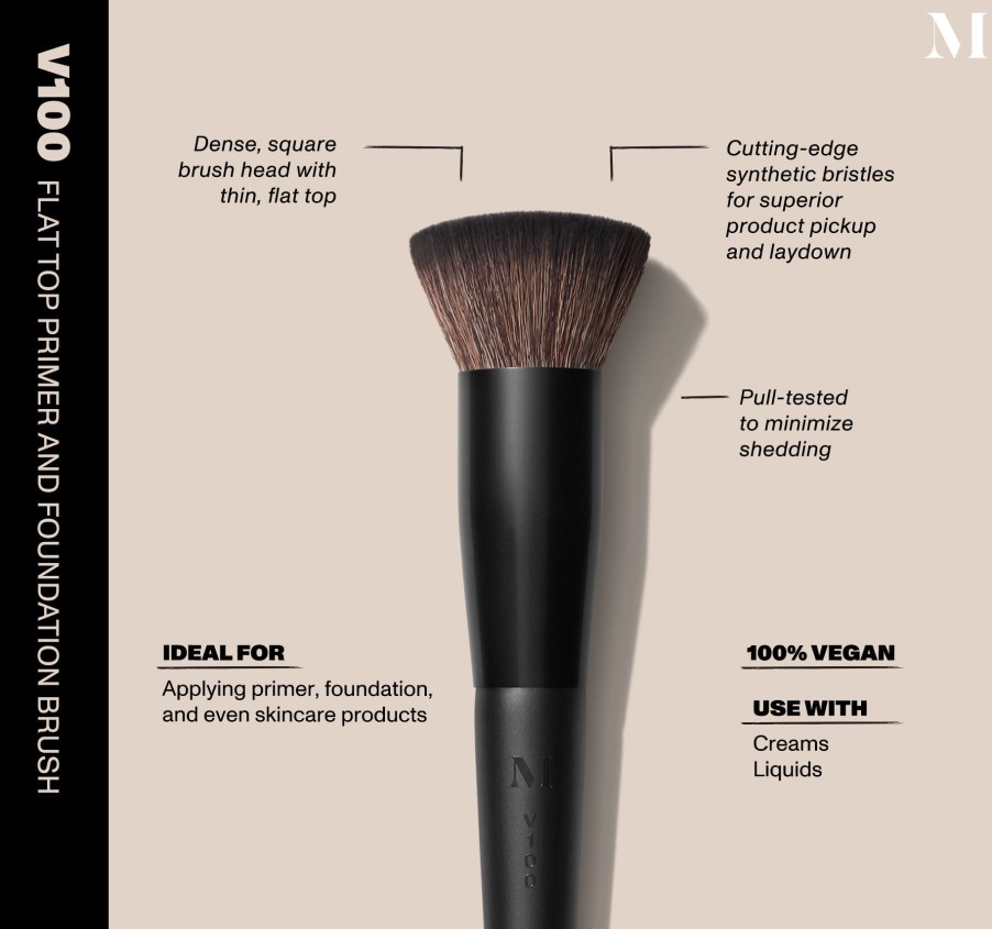 Brushes & Tools Morphe Vegan Brushes | V100 - Flat Top Primer And Foundation Brush