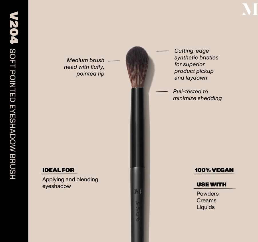 Brushes & Tools Morphe Vegan Brushes | V204 - Soft Pointed Eyeshadow Brush